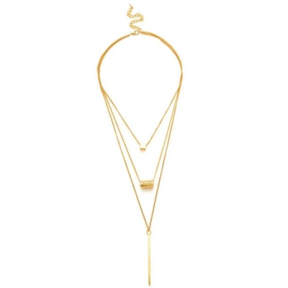 💖 2/$30 Gold chain layered pendant necklace - Picture 4 of 4